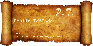 Paulin Tünde névjegykártya